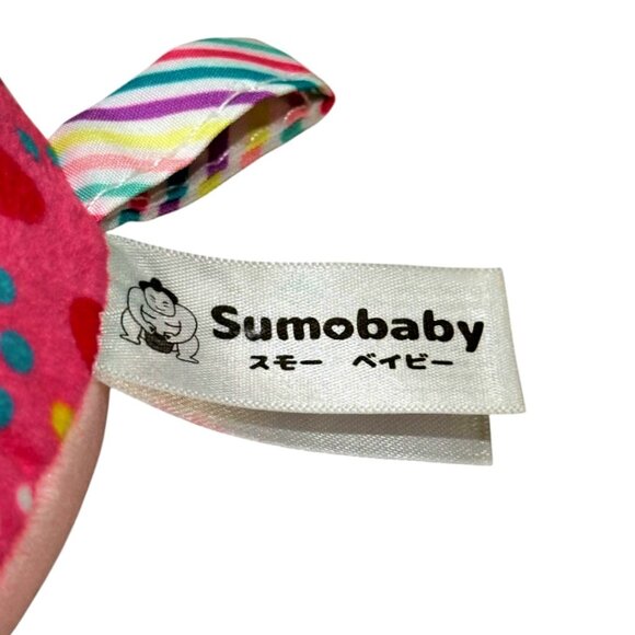 Pink Caterpillar Baby Measuring Plush Toy Rattle Crinkle Squeak Teether Sumobaby - Picture 5 of 6